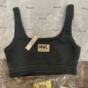 NWT Madewell Sweatfleece Crop Bralette